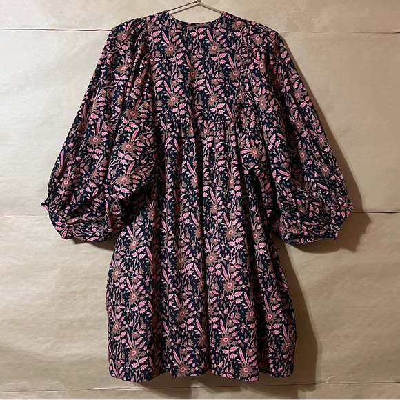 Tuckernuck | Mille Resort Daisy Dress Fiore Popover Tie Neck Mini Dress Size S - Picture 9 of 12